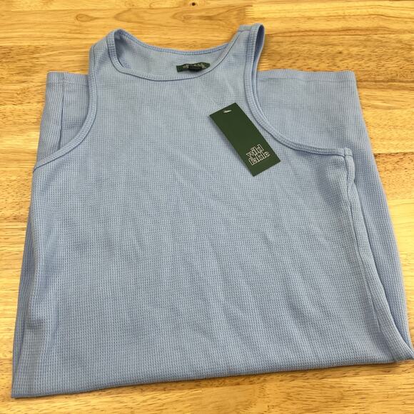 Wild Fable Women's Light Blue Sleeveless Bodycon Dress - Size Small - NWT - Picture 2 of 7